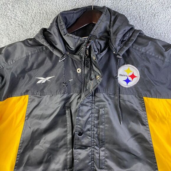 Steelers Proline Starter Jacket Reebok NFL insulated Jacket Parka Size XL - Picture 3 of 16